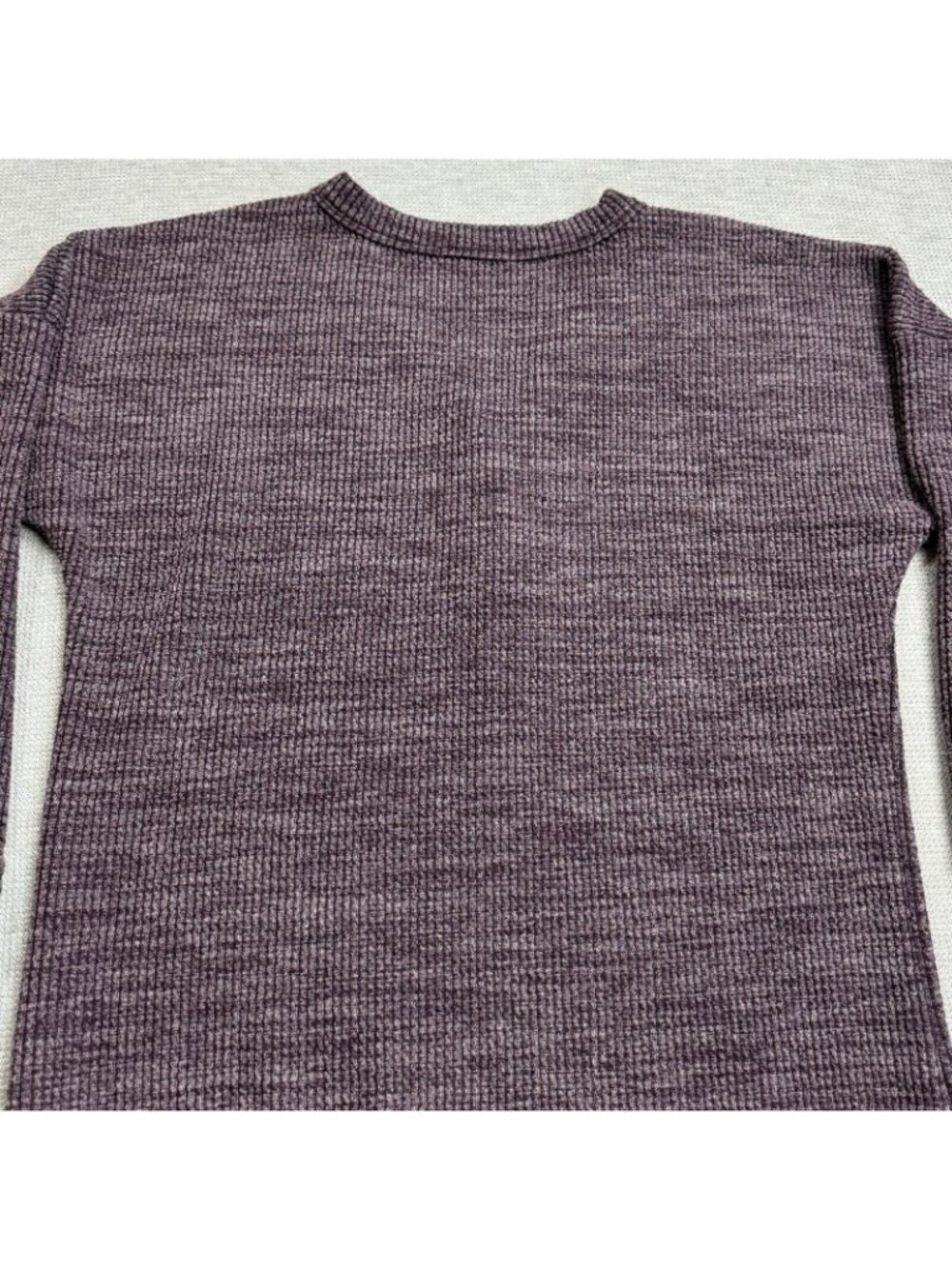 Michelle Mae V Neck Sweater Womens Size XL Purple Faux Buttons Long Sleeve - Picture 10 of 16